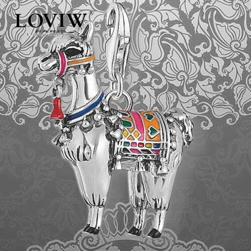 Alpaca Llama Charms Pendant,Fashion Jewelry silver-plate Cute Gift For Girls Fit Bracelet Necklace Bag New