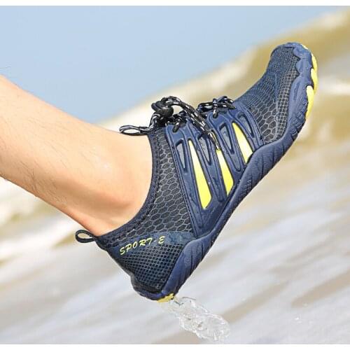 Mens Quick-Dry Wearproof Water Sports Shoes Breathable Upstream Water Shoes Beach Wading Shoes Outdoor Swimming Diving Boating