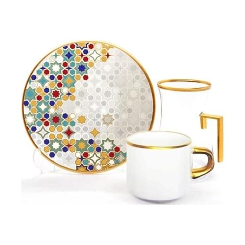 Drop Focus Handled Tea & Coffee Set 18 pieces Mimosa