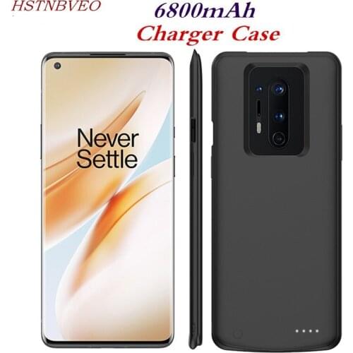 HSTNBVEO 6800mAh Portable Backup Battery Charger Case For Oneplus 8 Pro Power Bank Battery Power Case For Oneplus 8 Battery Case