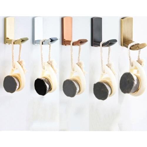 Black Robe Hook Wall Mounted Luxury Antique Vintage Chrome Rose Gold Bath Towel Clothes Coat Hooks Bathroom Accessory