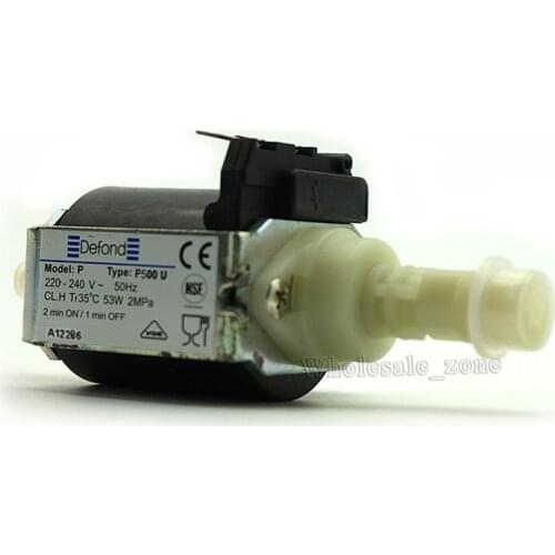 Defond P500 U 53W AC 220V G1/8" Solenoid Water Pump Electromagnetic Pump for Coffee, Floor cleaning,Ironing stations machine