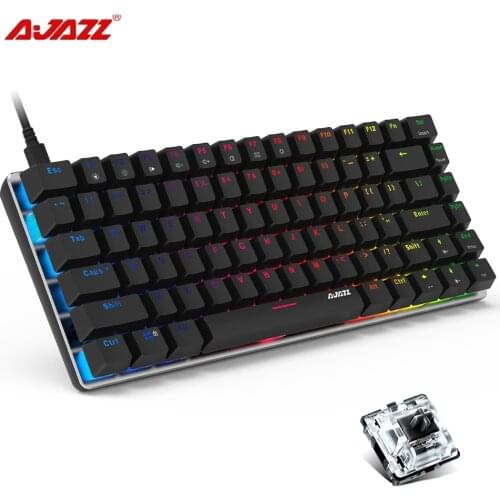 Russian English AK33 82 Keys Full Anti-Ghosting RGB Backlit Mechanical Gaming Keyboard Aluminum Panel for Win PC Laptop Game