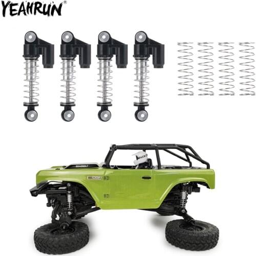 YEAHRUN 4Pcs Metal Front & Rear Shock Absorber Damper For 1/24 Axial SCX24 90081 RC Crawler Car Upgrade Parts