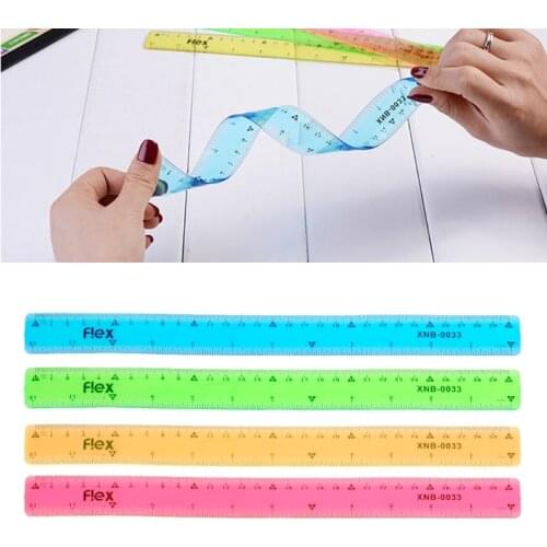 Soft Ruler 30cm Flexible Ruler Multi Color Creative Stationery Rule School Supply