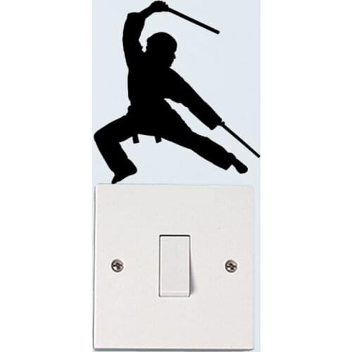 Ninja Martial Personality Home Decor Wall Sticker Fashion Vinyl Switch Decal 6SS0137