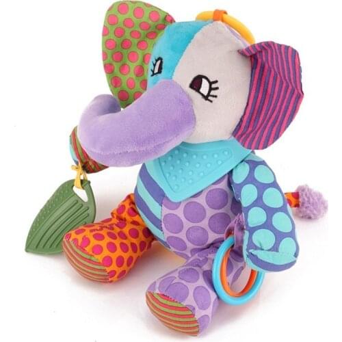 New Animal Style Baby Rattles Mobile Bed Molar Tooth Sticks Hanging Wind Chimes Ringing Hand Bell Baby Toys Rattle Toys