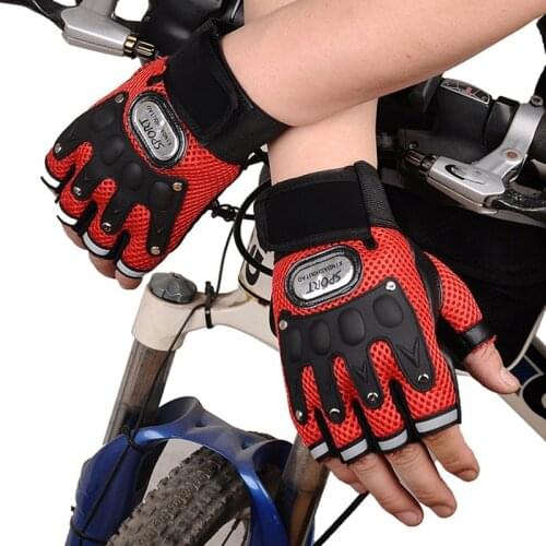1Pair New Winter Motorcycle Gloves Electric Motorbike Half Finger Summer Leather Biker Gloves Handschoenen Moto Auto Accessories