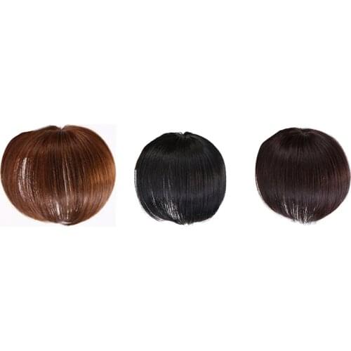 Human Hair Topper Wig with Bangs Increase the Amount of Hair on the Top of the Head to Cover the White Hair Hairpiece