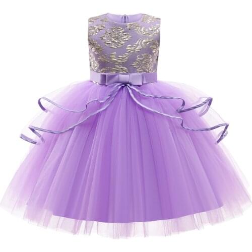 Summer Girls Dress for Children Flower Girls Wedding Dress Birthday Party Dress Elegent Princess Vestidos 2 4 6 8 10 Years