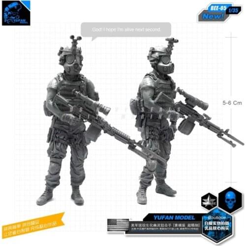 1/35 Resin Soldier Figure Biochemical Sniper Model Kit self-assembled Bee-05