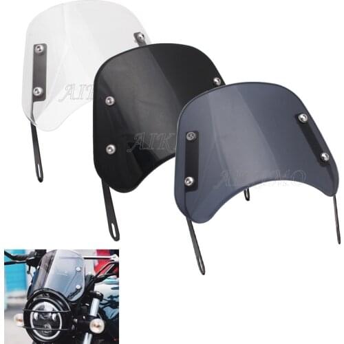 Motorcycle Windshield Airflow Adjustable Windscreen Wind Deflector For 5-7 Inch Headlights Universal motorcycle Accessories