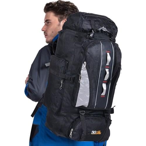 Outdoor Hiking Climbing Backpack,100L Large Capacity Travel Camping Fishing Hiking Backpacks,Waterproof Sports Rucksack Backpack