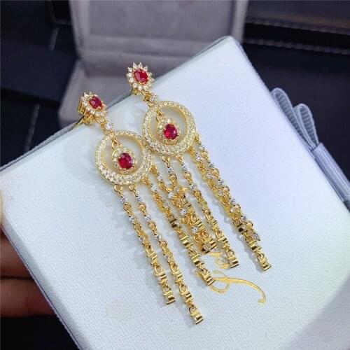 Bosnian style earrings, natural ruby earrings, exquisite womens earrings, 925 sterling silver earrings, natural rubies