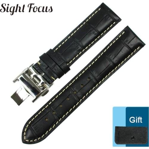 Replacement Watchbands for Longines L2 L4 Master Collection Flagship Leather Strap 18mm Watch Bands for Man Women Bracelet Clasp