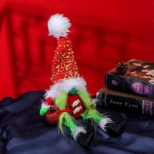 T84E Thanksgiving Christmas Dwarf Decoration Faceless Doll Gnomes Plush Elf Toy Gift for Kids Xmas Tree Ornaments Home Party