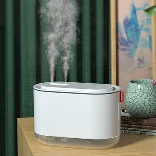 800ML Air Humidifier Silent Dual Nozzle Aroma Oil Diffuser USB Cool Mist Sprayer With Night Light For Home Car Office