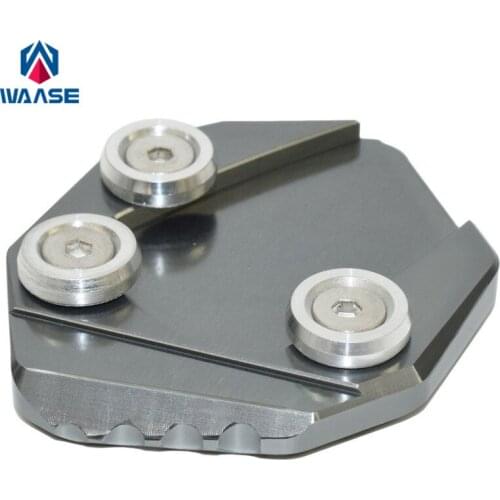 Waase GSXR 125 150 Motorcycle Kickstand Foot Side Stand Extension Pad For Suzuki GSXR125 GSXR150 2017 2018 2019