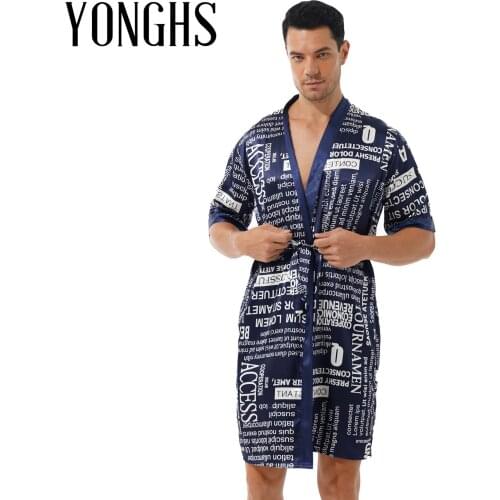 YONGHS Men's Satin Robes
