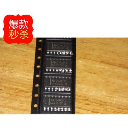 10PCS MAX3232CDR MAX3232C SOP16 RS-232 line driver / receiver
