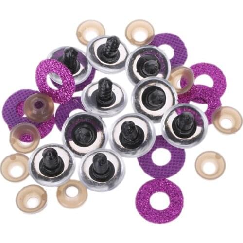 16 /20 /24mm 10pcs Shinning Plastic Doll Eyes Craft Eyes DIY For Plush Bear Stuffed Toys Animal Puppet Dolls