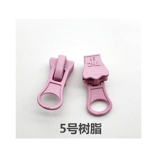 Free shipping 10pcs/lot 5# Light purple resin zipper head dress jacket coat zipper head accessories