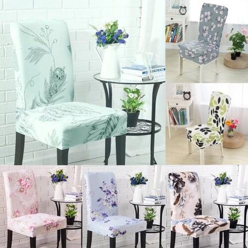 Chair Covers Spandex Elastic Chair Covers for Dining Room Pack of 4 Pcs Chair Covers Spandex Stretch Armchair Cover 6 Colors