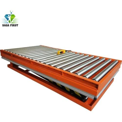 Electric Hydraulic Scissor Lift Platform Lift Table With Rollers