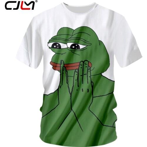 CJLM The Frog 3d Print Tshirts Men Summer Fitness T-shirt O Neck Short Sleeve Custom Big Size 7XL Shirts Man Brand Clothing