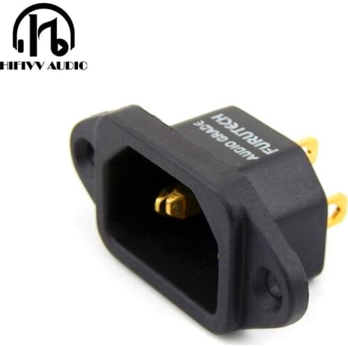 Hifivv audio ac cable power socket HIFI copper plated copper tones AC power amplifier case socket 15A 250V