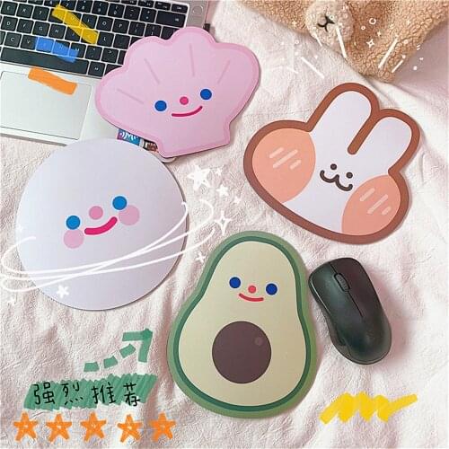 Personality Creative Mini Computer Mouse Pad Cute Smiley Cloud Avocado Mouse Pad Small