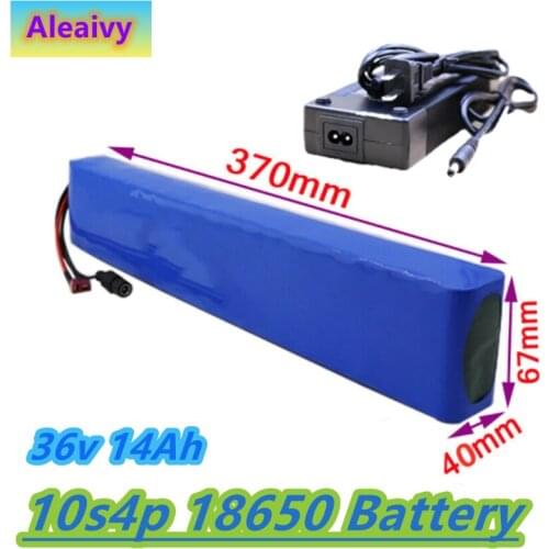36V 10S4P 14Ah 500W High Power&Capacity 42V 18650 Lithium Battery Pack Ebike Electric Car Bicycle Motor Scooter 20A BMS+Charger