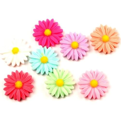 LF 30Pcs Resin Rose Flower 26mm Decoration Crafts Flatback Cabochon Embellishments For Scrapbooking Kawaii Cute Diy Accessories