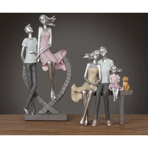 [MGT] Nordic warm family Valentines Day wedding gift modern TV cabinet happy family living room decoration