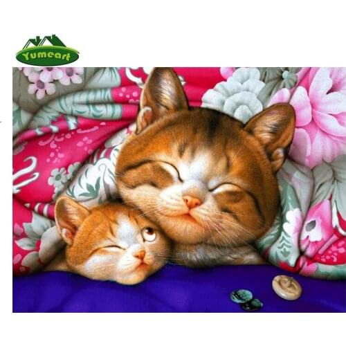 Cartoon DIY Needlework Miss Cats Mosaic Handmade Diamond Painting Cross Stitch Kits Crystal Embroidery Patterns Rhinestones Arts