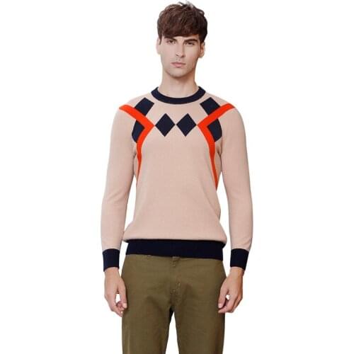 ZHILI Mens Slim Fit O-Neck Pullover Cashmere Sweater