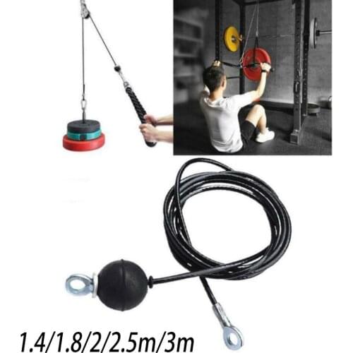 1.4/1.8/2/2.5M Steel Wire Rope Kit DIY Weight Multi Gym Cable Fitness Pulley Indoor Sports Exercise Accessories Fitness Parts