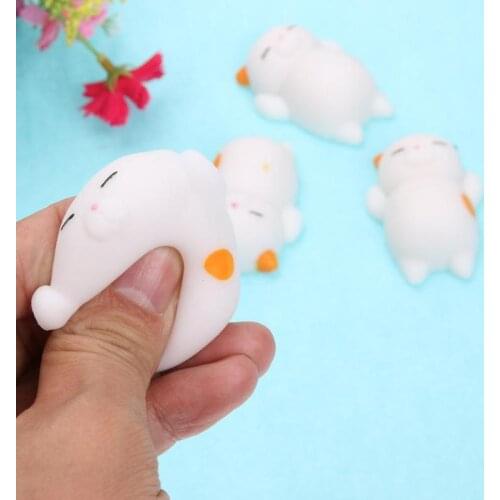 Fidget Sensory Toy Mini Cute Cat Scented Squishy Toy Soft Stretchy Animal Stress Relief Toy for Kids Anti Stress Gifts