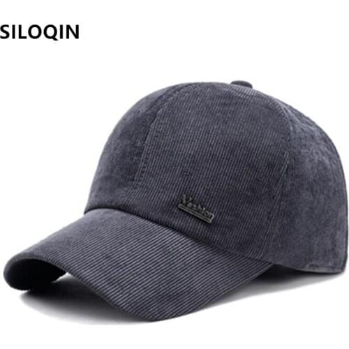 SILOQIN New Winter Warm Thick Cotton Baseball Caps For Men Women Cold Proof Earmuffs Hats Snapback Cap Fashion Couple Sports Cap