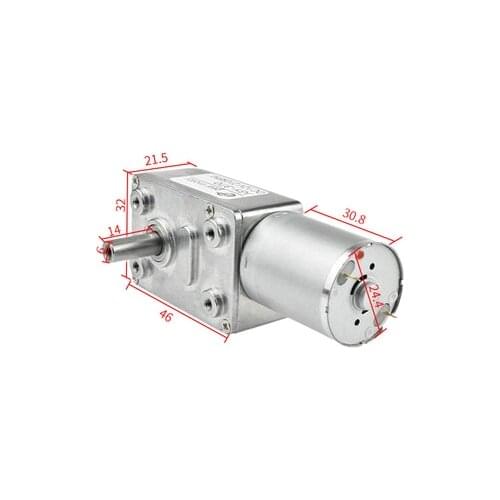 JGY370 Single-axis Miniature DC Reduction Motor Self-locking Gear Worm Gear High Torque Low Speed Small Motor 12v 24v 6-210rpm