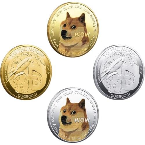 Doge coin Commemorative Coins Cute Dog Pattern Dog Year Collection Coins