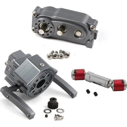 Front Motor Transmission Prefixal Gearbox Transfer Case for 1/10 RC Crawler Car Axial SCX10 & SCX10 II Parts