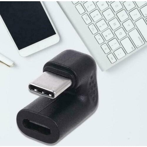 Portable Mini 180-Degree Right Angle USB 3.1 Type-C Male To Female Adapter Converter Fast Chargering for Laptop Smart Phone