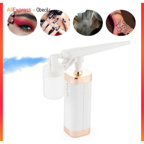 Portable Nano Airbrush Cosmetic Spray Gun Fogger Machine Rechargeable Hydrafacial Machine Wireless Oxygen Personal Mist Sprayer