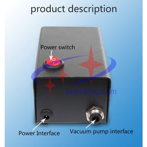 Sameking mini black portable vaccum pump apply to separation mold or polarizer film remove mold suction nice