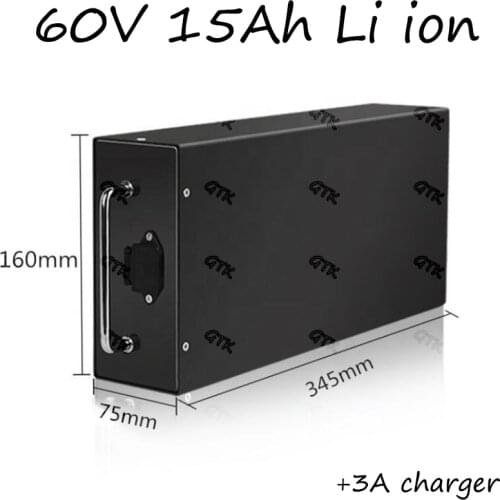 Removable 60V 15Ah Lithium ion battery for X7 X8 X9 X20harley citycoco scooter bicycle Ebike two Wheel Foldable +3A charger