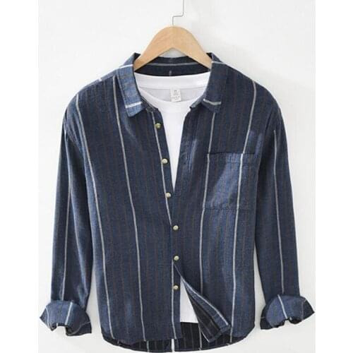 SHIERXI Mens Linen Shirts