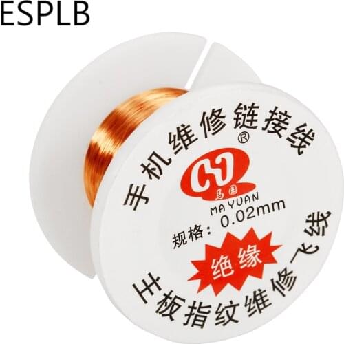 ESPLB 0.02mm PCB Link Wire Copper Soldering Wire Maintenance Jump Line for Mobile Phone Computer PCB Welding Repair Tools