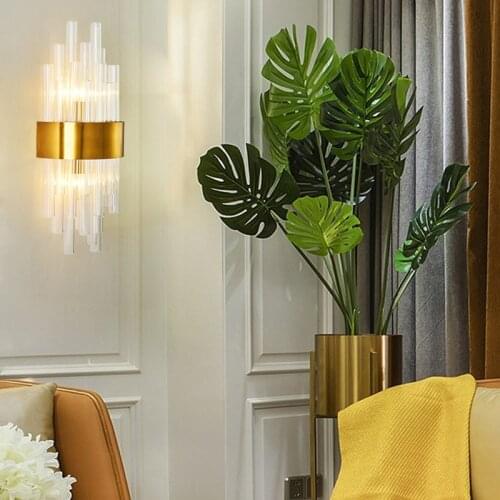 Modern Lighting Luxury Glass Wall Lamp Living Room Tv Wall Lamp Bedroom Dining Room Simple Led Lights