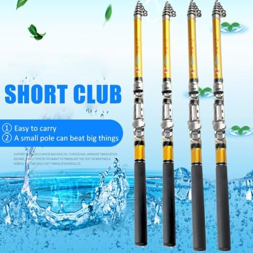 Telescopic Mini Fishing Rod Carbon Outdoor Raft Pole Fishing Tackles Quality Ultra Light Boat Lure Fishing Rod Baitcasting 45cm
